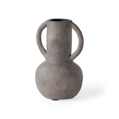 Arman6.7H Brown-Gray Double Ear Vase