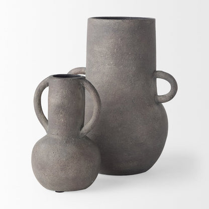 Arman6.7H Brown-Gray Double Ear Vase