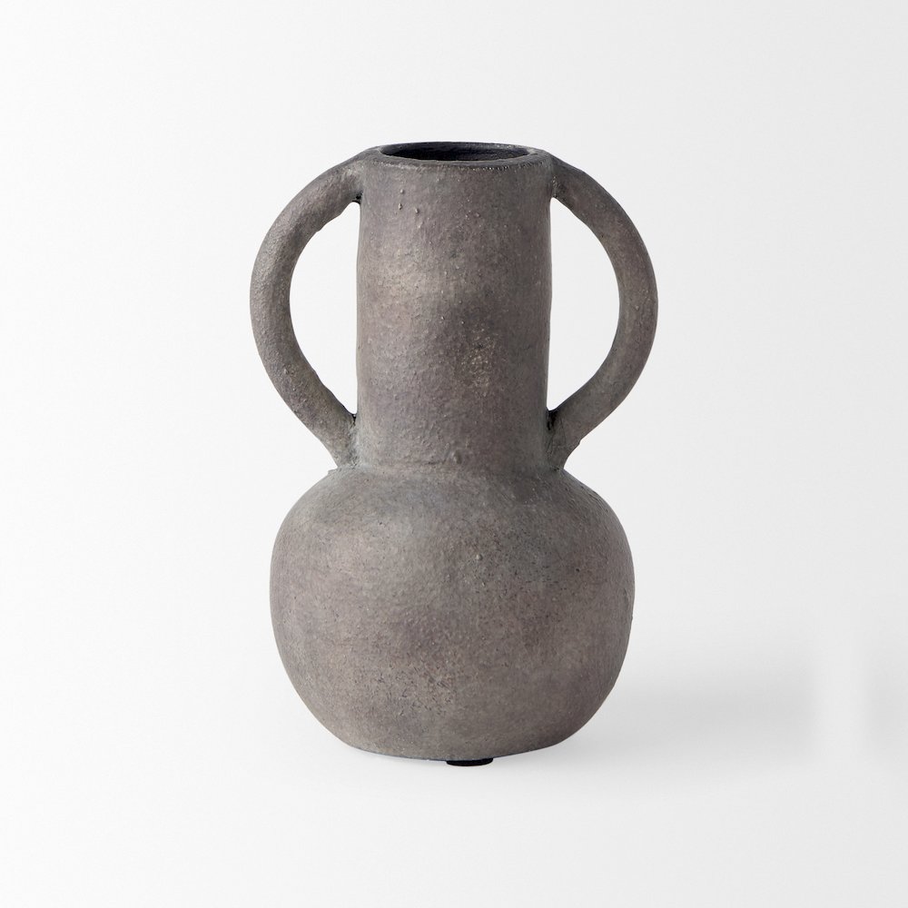 Arman6.7H Brown-Gray Double Ear Vase