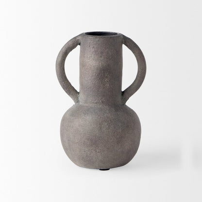 Arman6.7H Brown-Gray Double Ear Vase