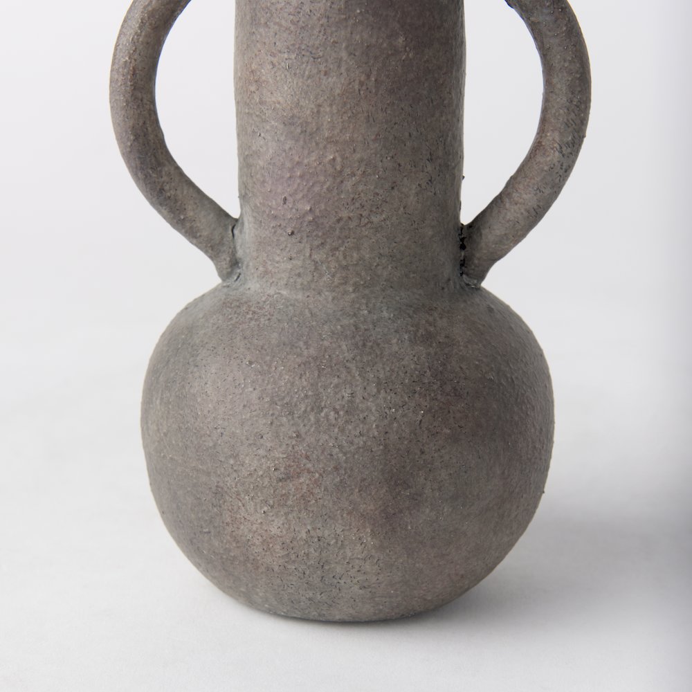 Arman6.7H Brown-Gray Double Ear Vase