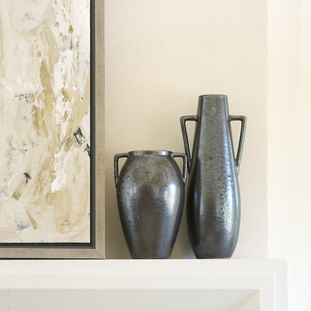 Kora Medium Dark Metallic Double Ear Vase