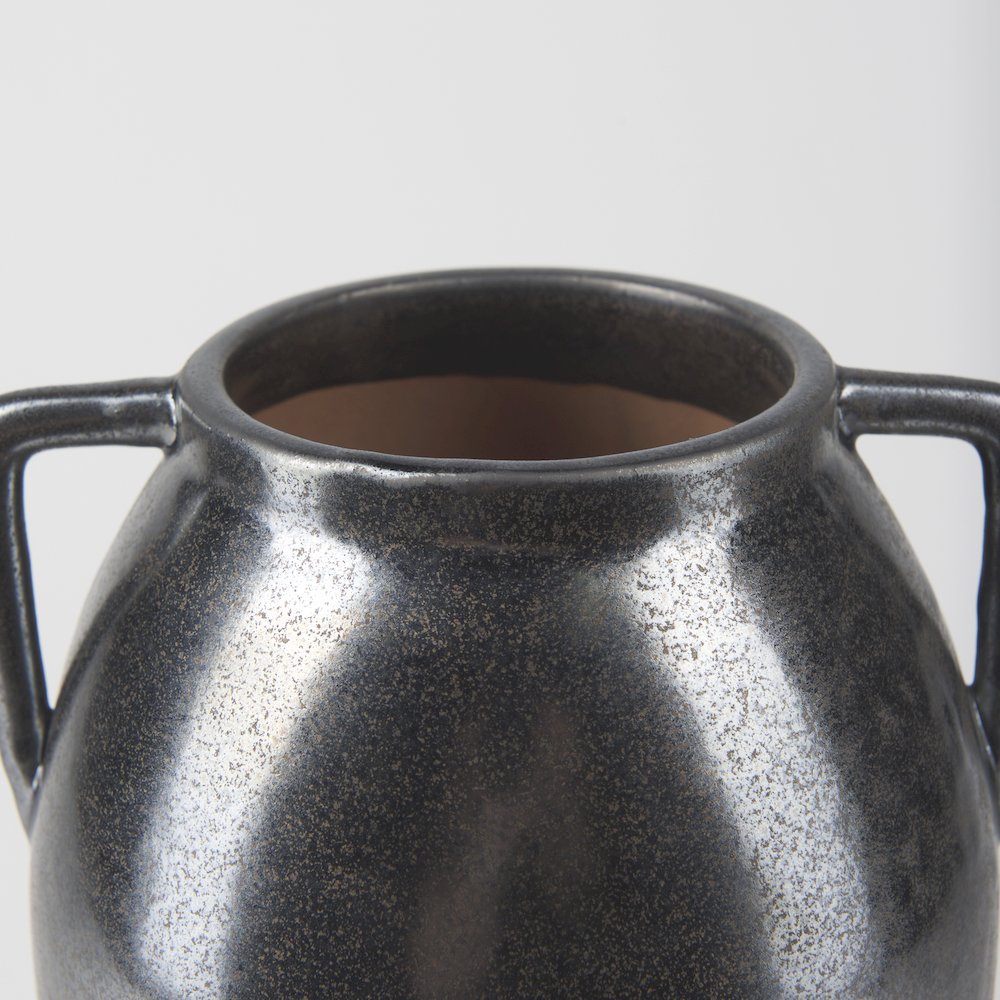 Kora Medium Dark Metallic Double Ear Vase