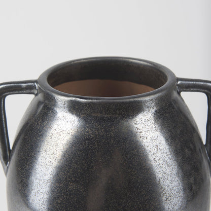 Kora Medium Dark Metallic Double Ear Vase