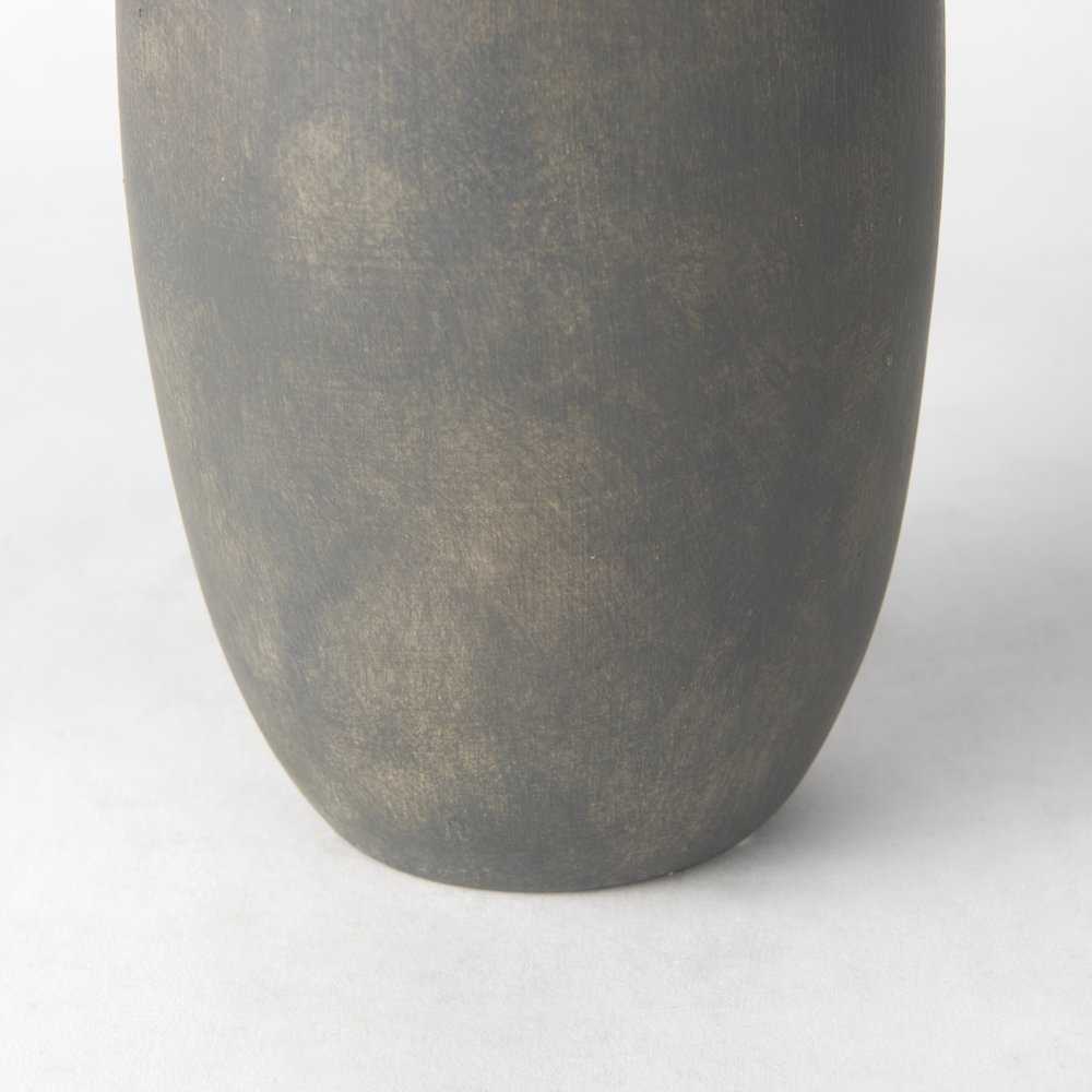 Kilian Tall Matte Brown-Gray Double Ear Vase