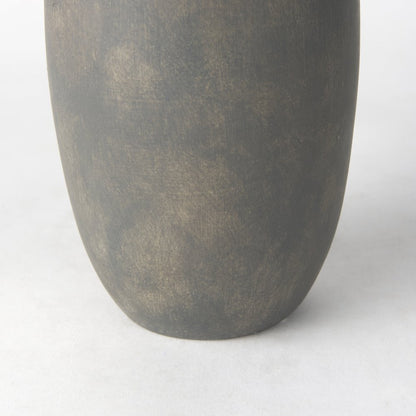 Kilian Tall Matte Brown-Gray Double Ear Vase