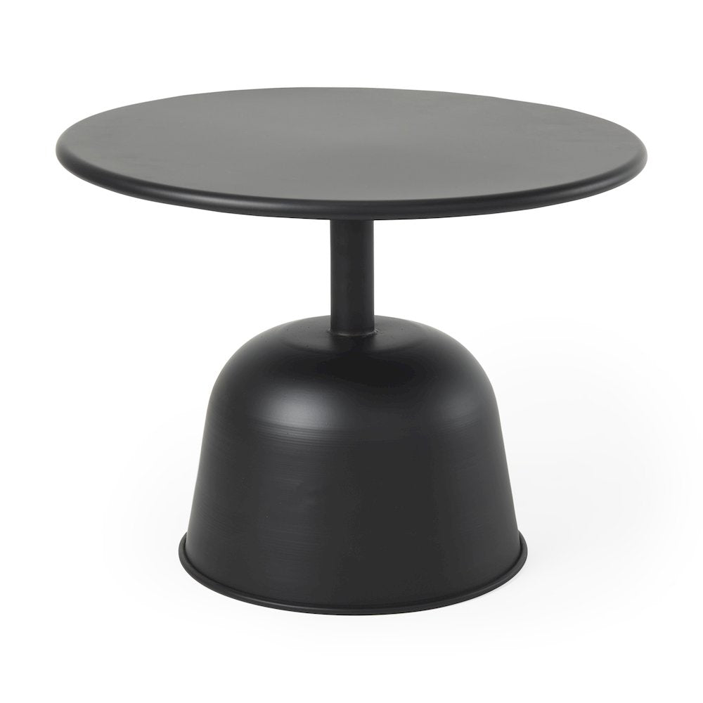 Metal Matte Black Accent Table