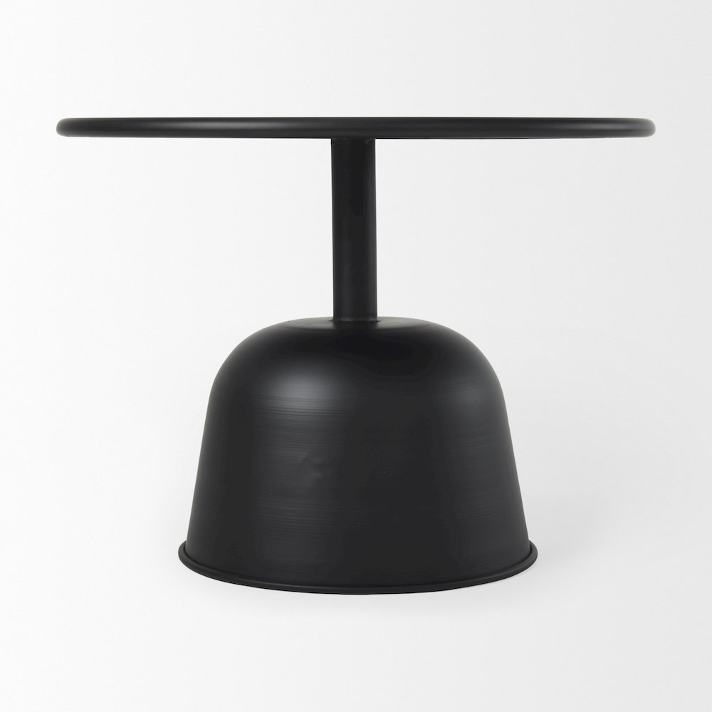 Metal Matte Black Accent Table