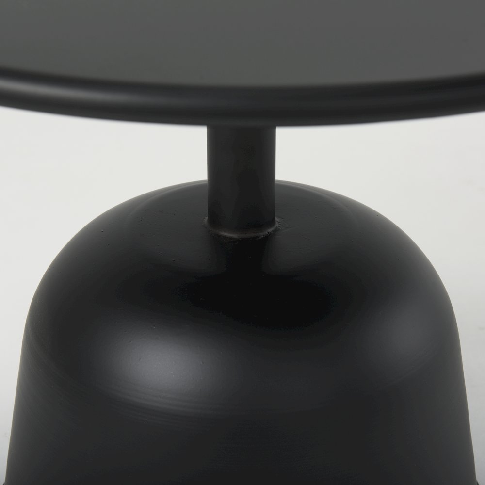 Metal Matte Black Accent Table