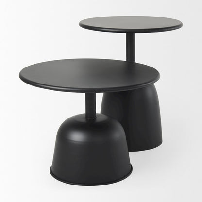 Metal Matte Black Accent Table