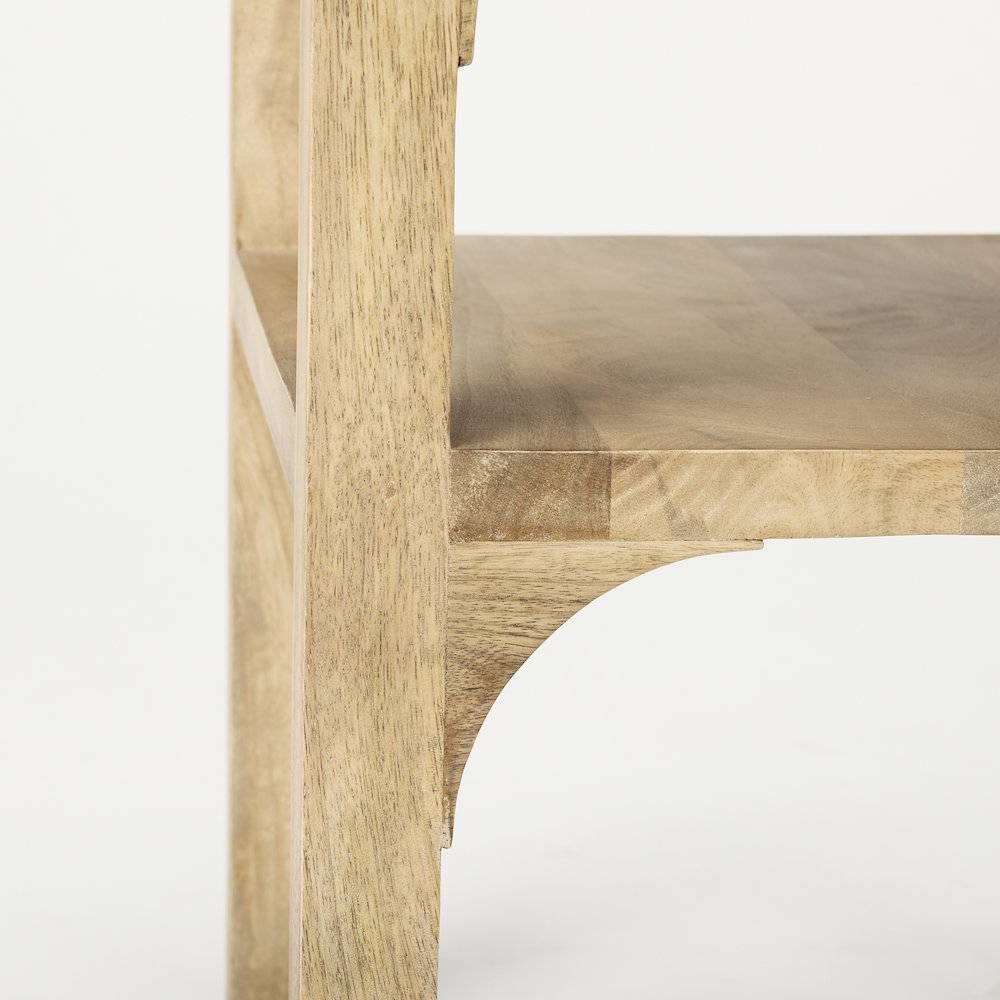 Light Wood Bridge Accent Table