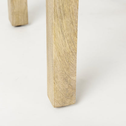 Light Wood Bridge Accent Table