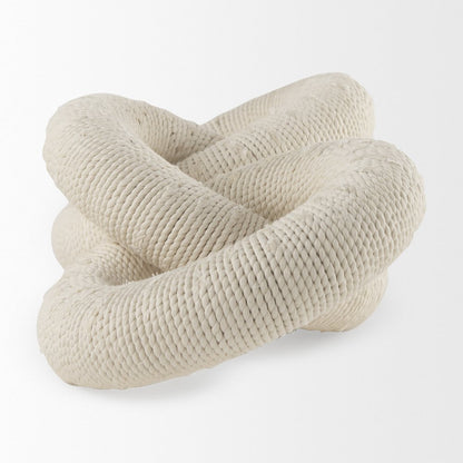 Alize Cotton Rope Wrapped Solid Wood Circular Chain Link Decorative Object