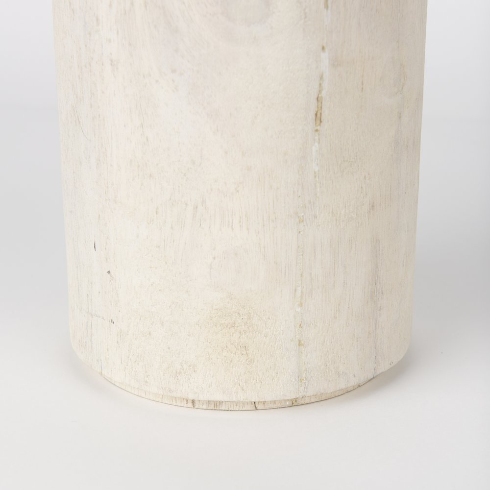 Knox Tall White-Wash Wood Decorative Object
