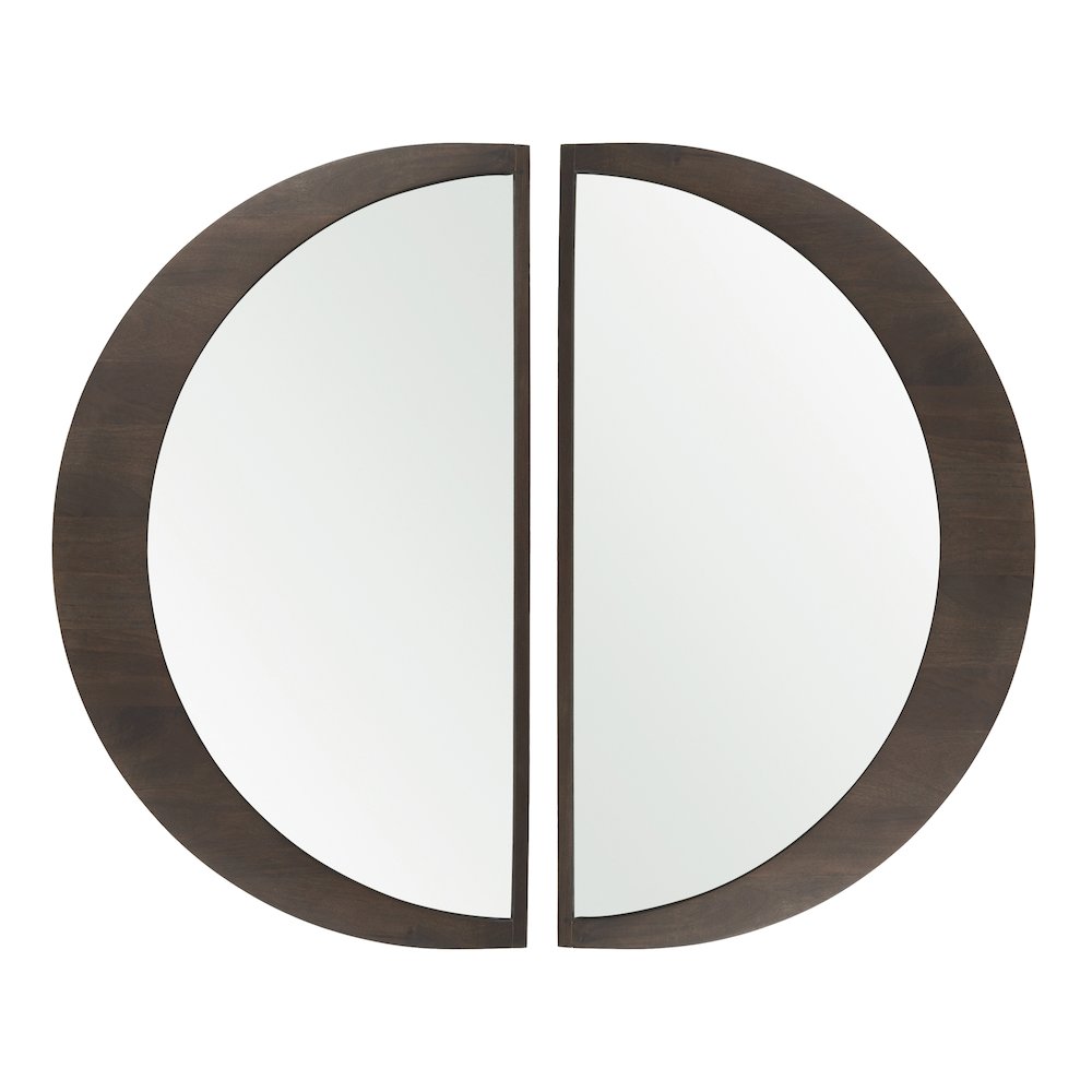 Celeste Dark Brown Wood Large Mirror