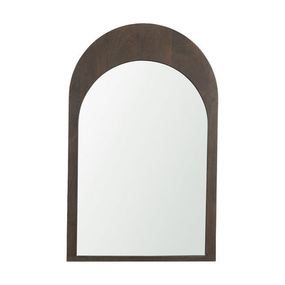 Celeste Dark Brown Wood Arched Mirror