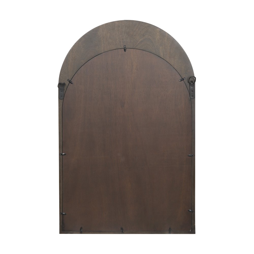 Celeste Dark Brown Wood Arched Mirror