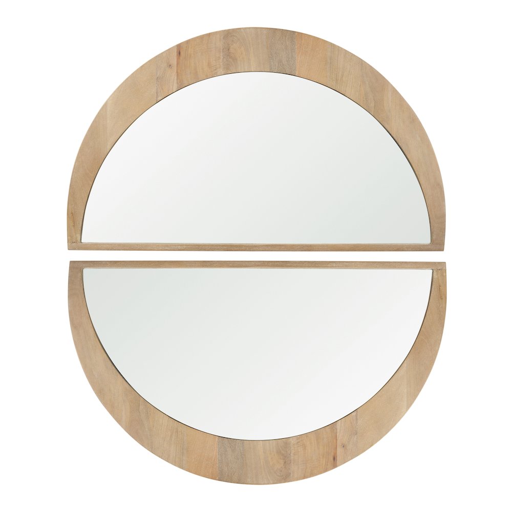Celeste Light Brown Wood Large Mirror