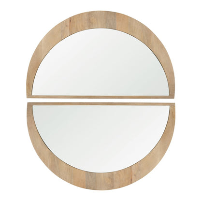 Celeste Light Brown Wood Large Mirror