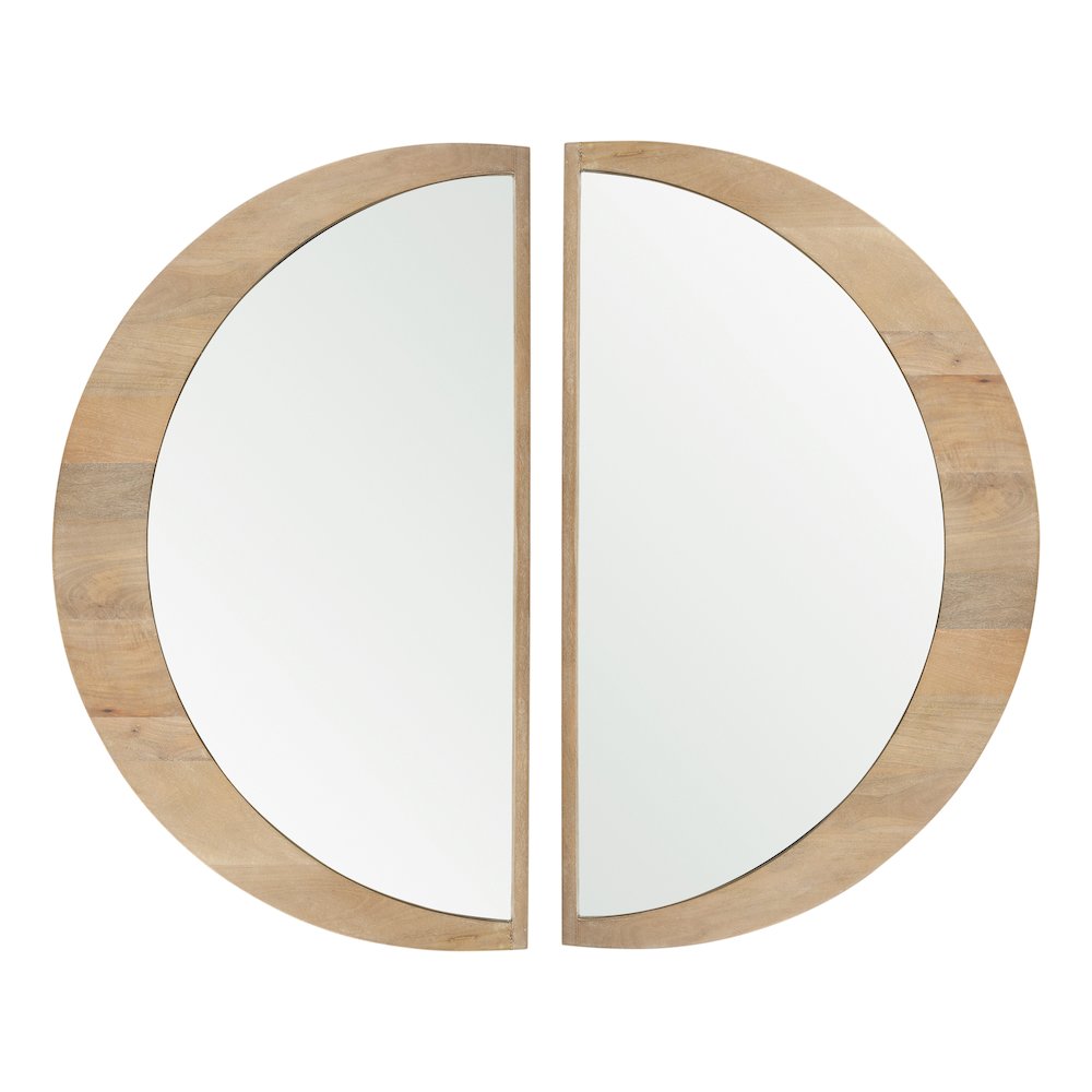 Celeste Light Brown Wood Large Mirror