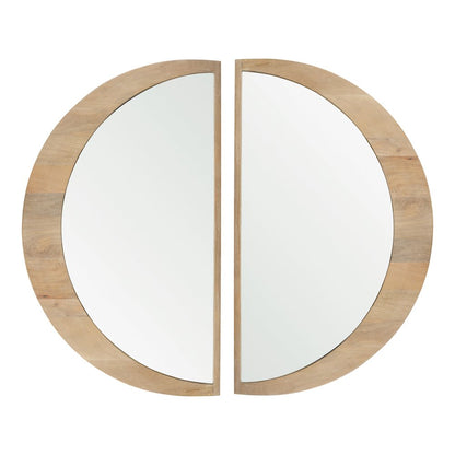 Celeste Light Brown Wood Large Mirror
