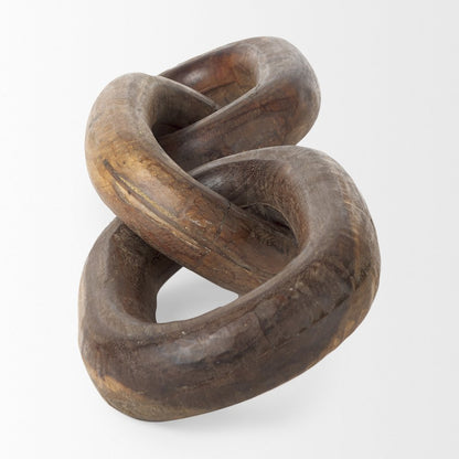 Tayla Large Medium Brown Wood Chain Link