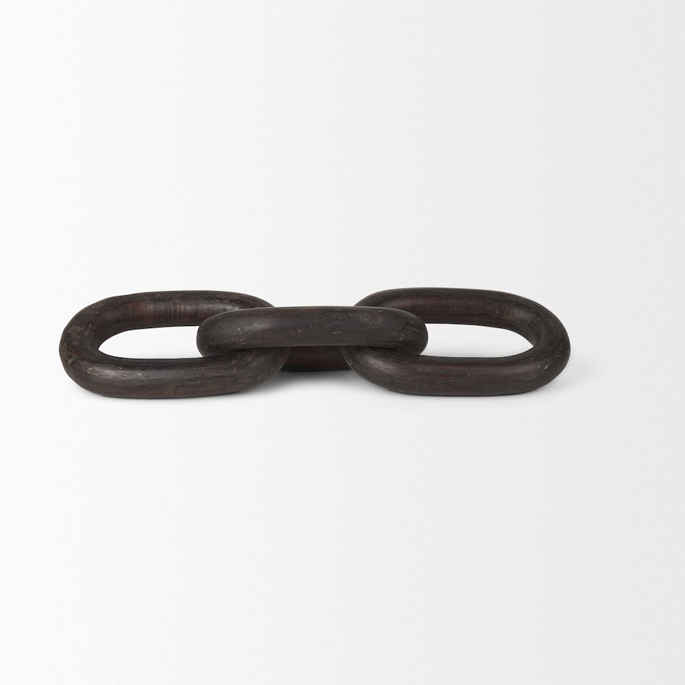 Tayla Large Black-Brown Wood Chain Link