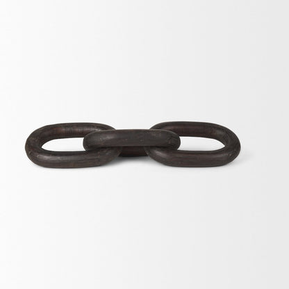 Tayla Large Black-Brown Wood Chain Link
