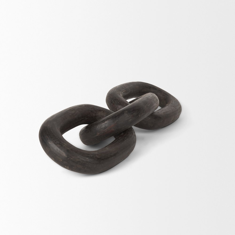 Tayla Large Black-Brown Wood Chain Link