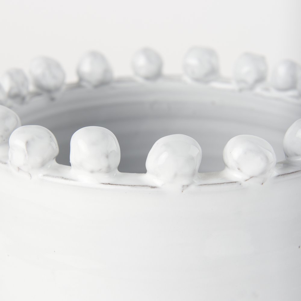Basin Small Off-White Glazed Vase