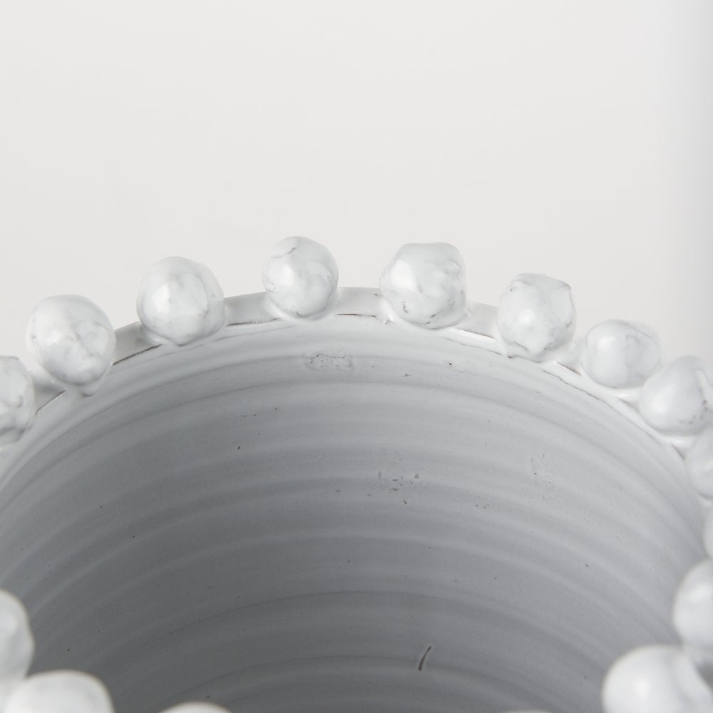 Basin Small Off-White Glazed Vase