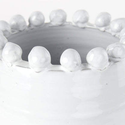 Basin Medium Off-White Glazed Vase