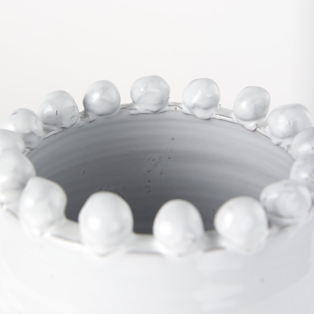 Basin Medium Off-White Glazed Vase