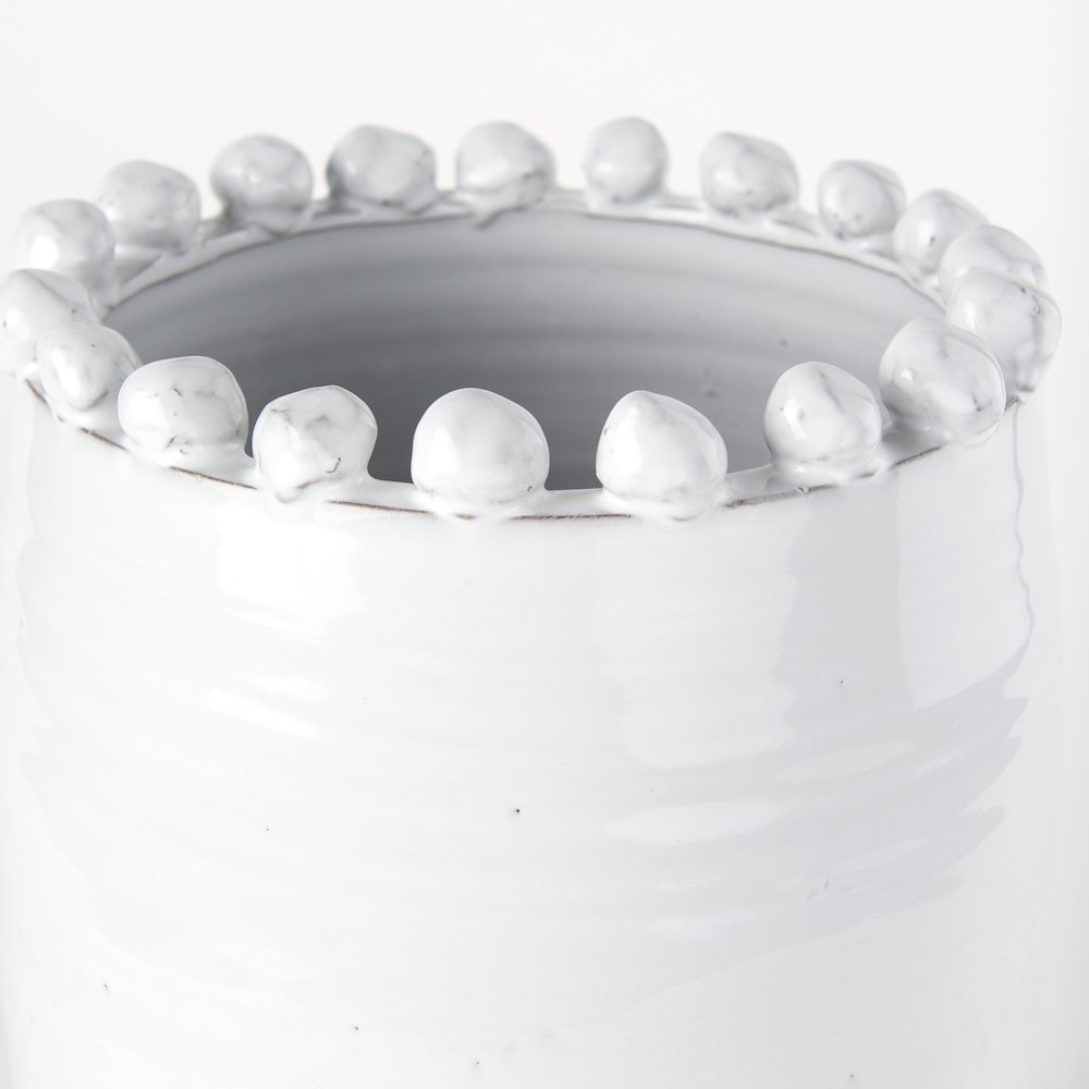 Basin Large Off-White Glazed Vase