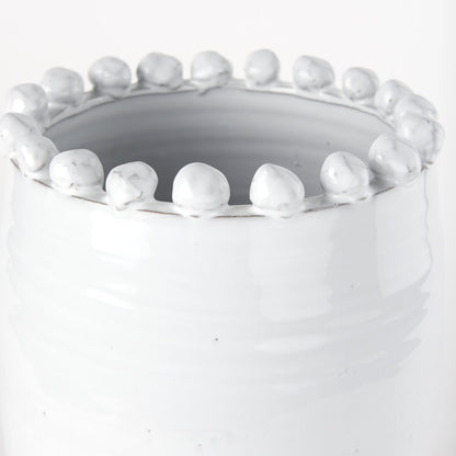 Basin Large Off-White Glazed Vase