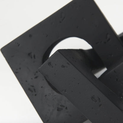 Linx  Small Matte Black Resin Sculpture Decorative Object