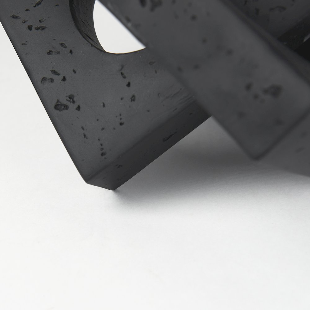 Linx  Small Matte Black Resin Sculpture Decorative Object