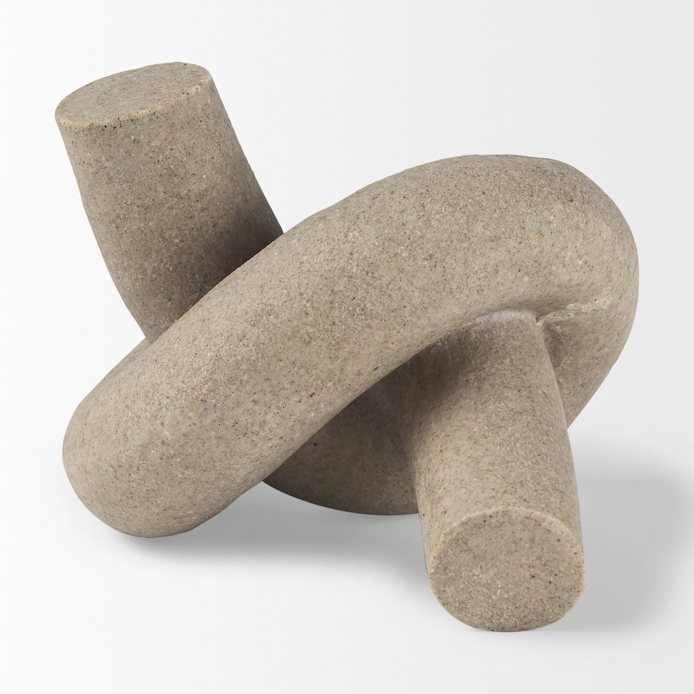 Otto Sandstone Resin Small Knot Sculpture Decorative Object