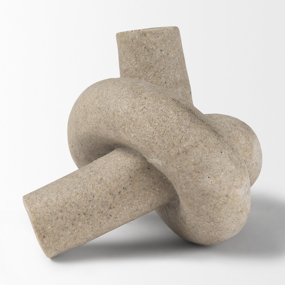 Otto Sandstone Resin Small Knot Sculpture Decorative Object