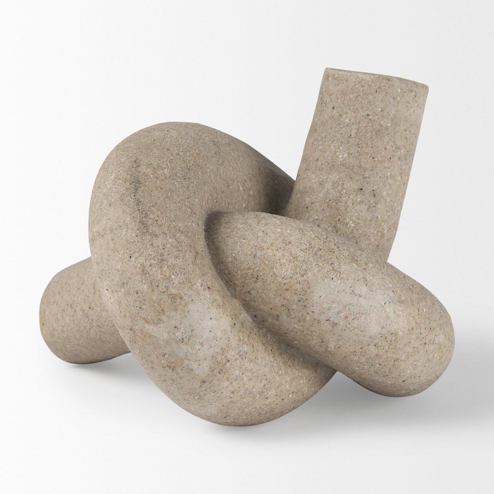 Otto Sandstone Resin Small Knot Sculpture Decorative Object