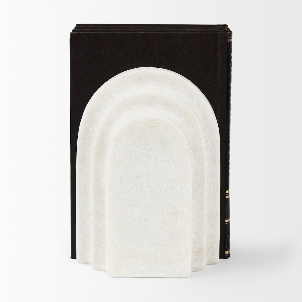 Granite Resin Arc Book End Set