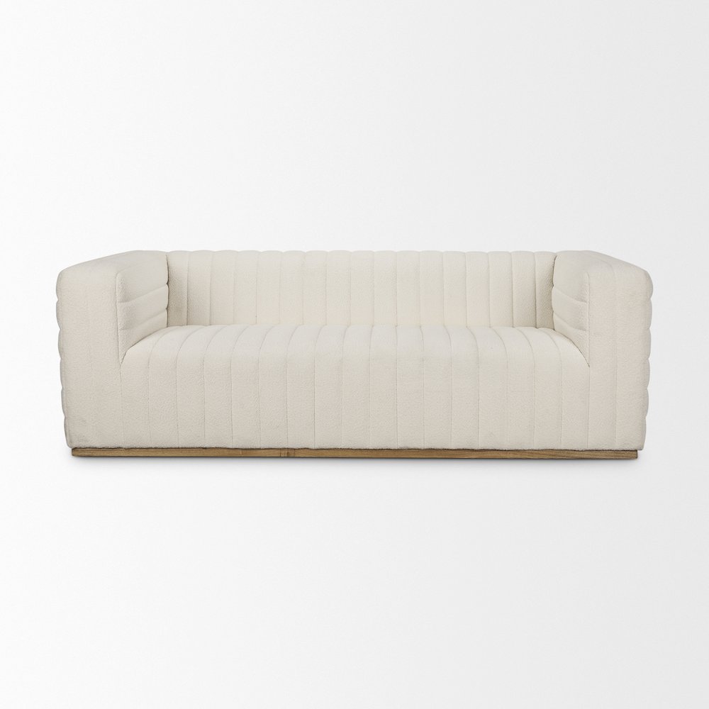 Ricciardo Cream Boucle 3-Seater Sofa