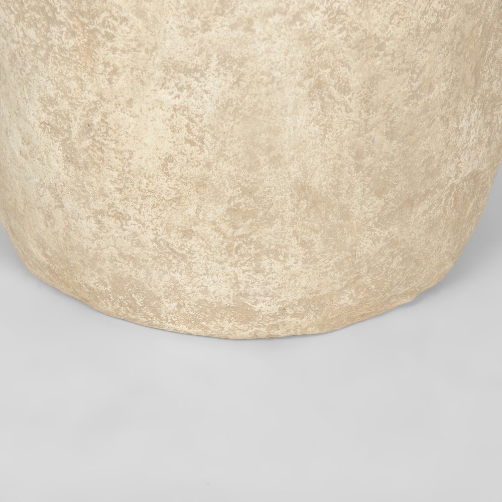 Rama Large Beige Paper Mache Floor Vase