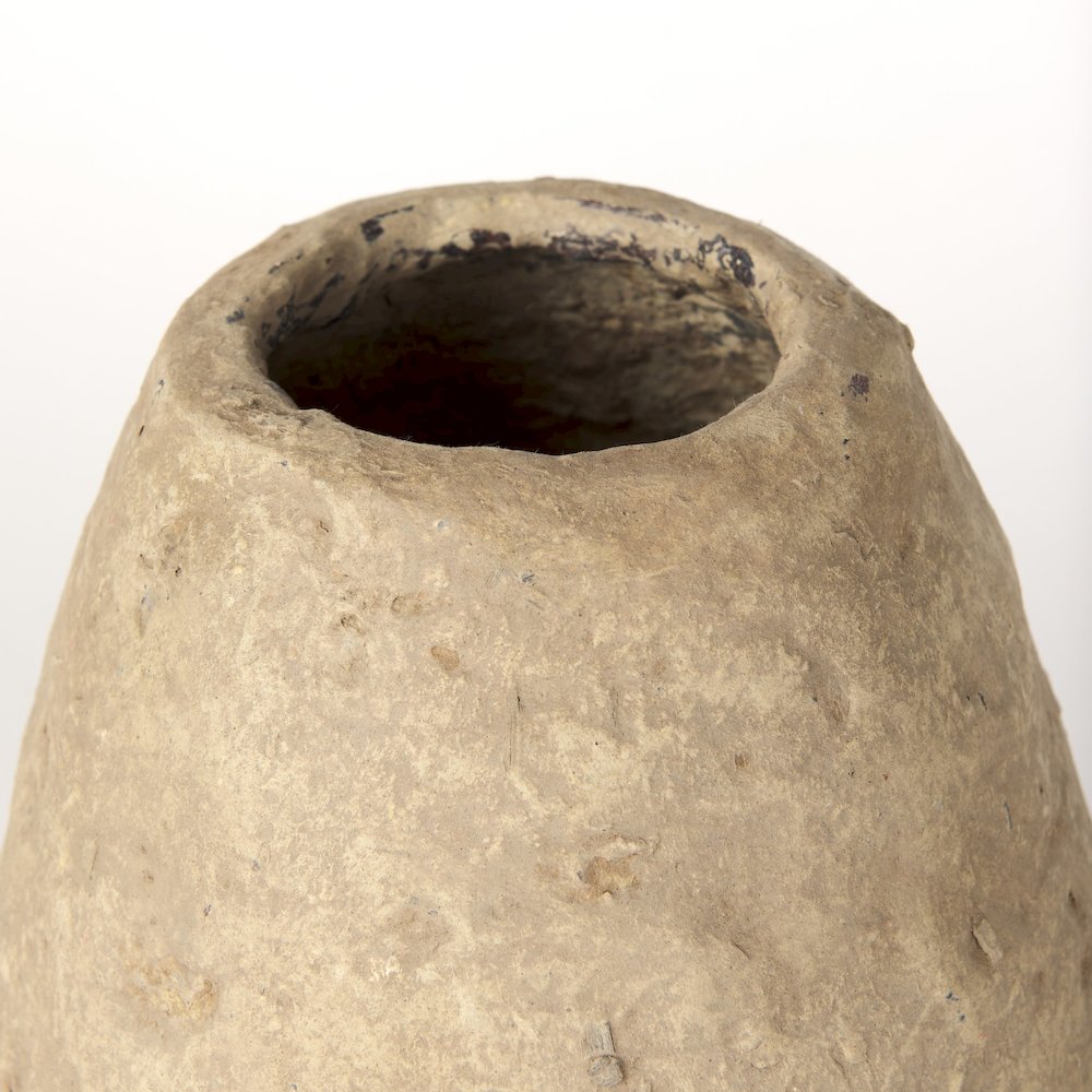 Rundal Small Beige Paper Mache Vase