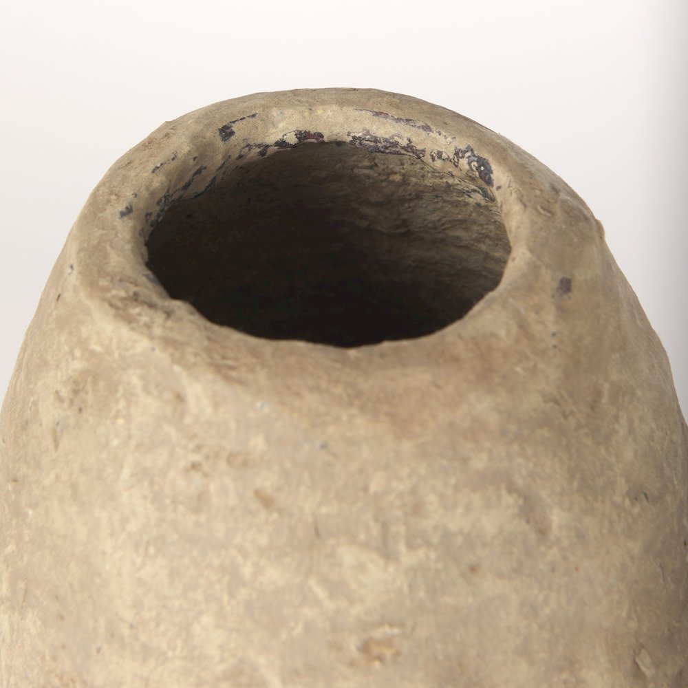 Rundal Small Beige Paper Mache Vase