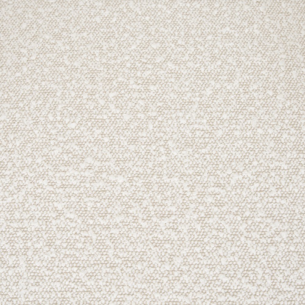 Accent Chair Cream Boucle Fabric & Matte Black Metal Legs