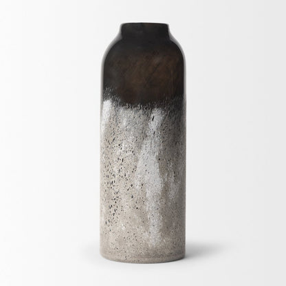 Emu Tall Black Gray Vase