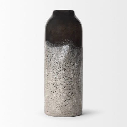 Emu Tall Black Gray Vase
