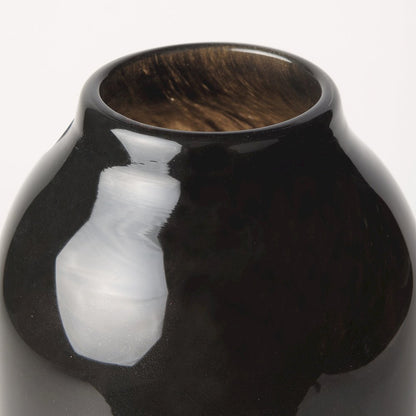 Emu Tall Black Gray Vase