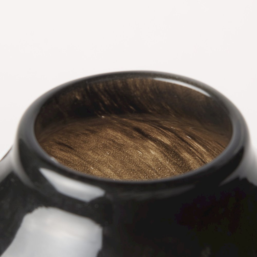 Emu Tall Black Gray Vase